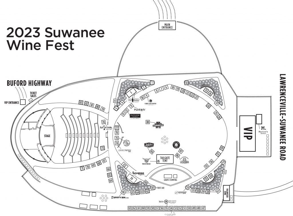 Suwanee Wine Fest 2023 Map